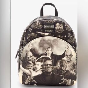 Loungefly Universal Monsters Sepia Mini Backpack NWT